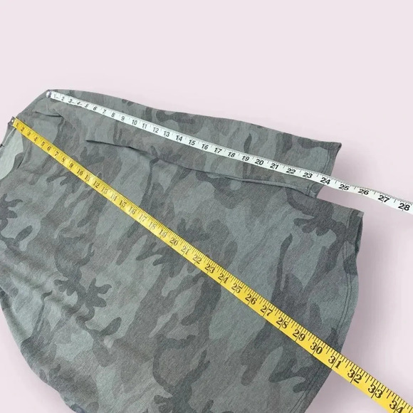 Bombom New Camouflage Long Sleeves Tunic T Shirt Knit Tops Size S Charcoal Gray - Picture 16 of 16